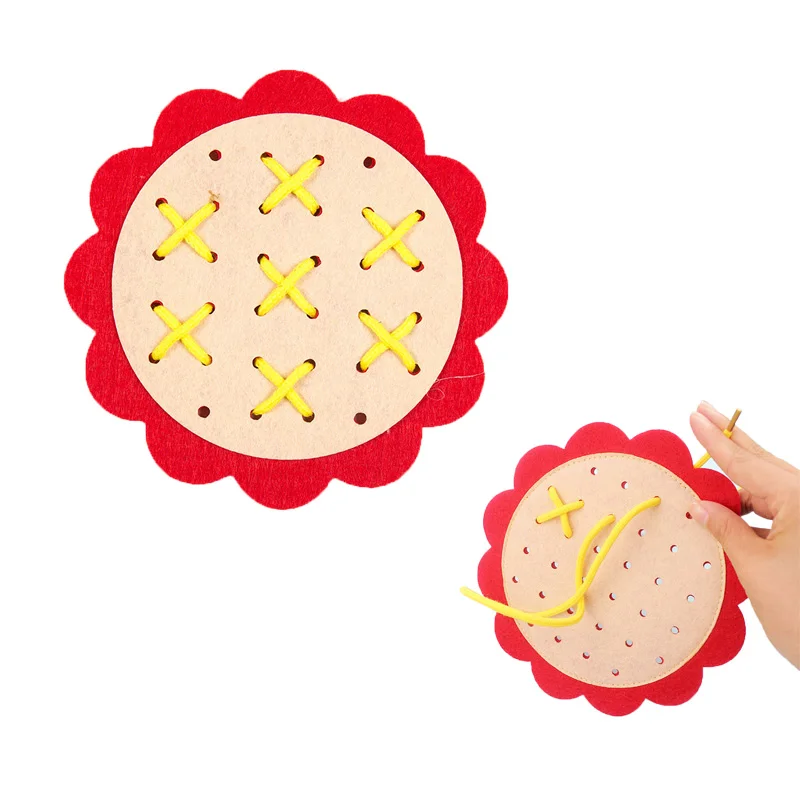 

New Math Toys Teaching Kindergarten Manual DIY Weave Cloth Montessori Materials Baby Early Learning Education Toys Teaching Aids