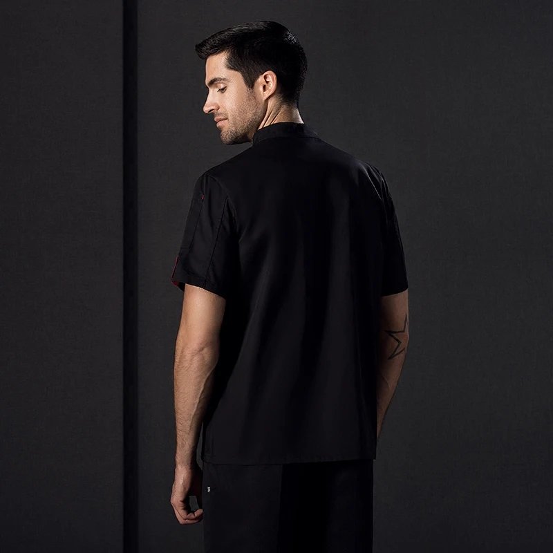 

new Summer Short-sleeved Chef service Hotel working wear Restaurant work clothes Tooling uniform Chef Jackets
