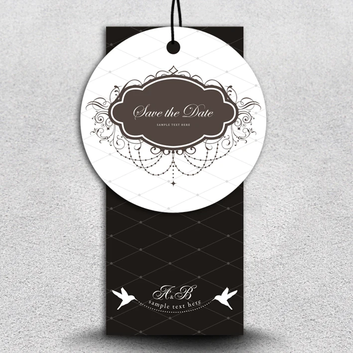 Пользовательская бумажная бирка для одежды/обуви/сумок свадебный подарок