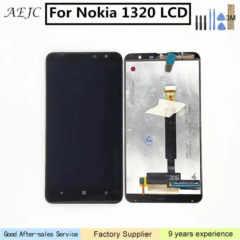 Для Nokia Lumia 1320 ЖК дисплей с сенсорным экраном дигитайзер 6 дюймов полная сборка