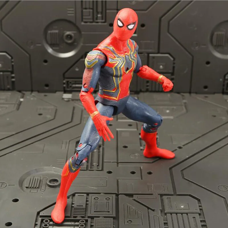 spider man Мстители 4 эндшпиль Супер Герои Фигурки игрушки Веном Дэдпул Капитан Америка Халк танос человек паук Тор видение Зимний Солдат - Цвет: spider man