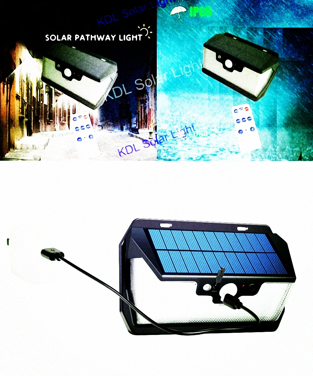 Светодиодный радар с дистанционным управлением на солнечной батарее лампа 3