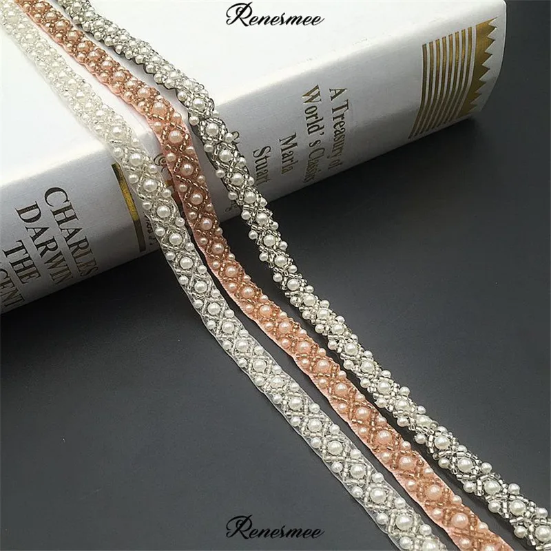 4 м/лот черная слоновая кость винтажная сетка с вышитыми тяжелыми цветами