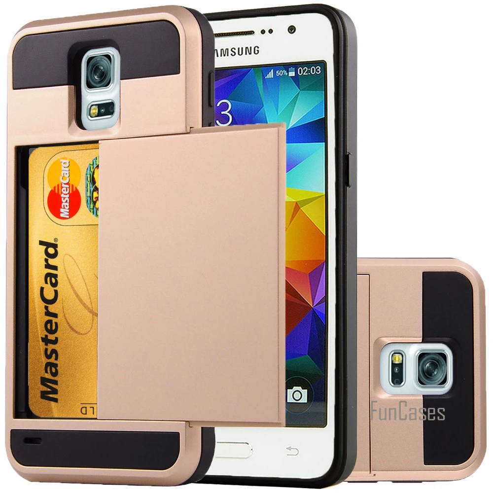 Чехол для samsung Galaxy Note 3, 4, 5, S3, S4, S5, S6, S7 Edge, S8 Plus, гибридный защитный чехол из ПК+ ТПУ, 2 в 1, слайдер для карт с отделением для карт
