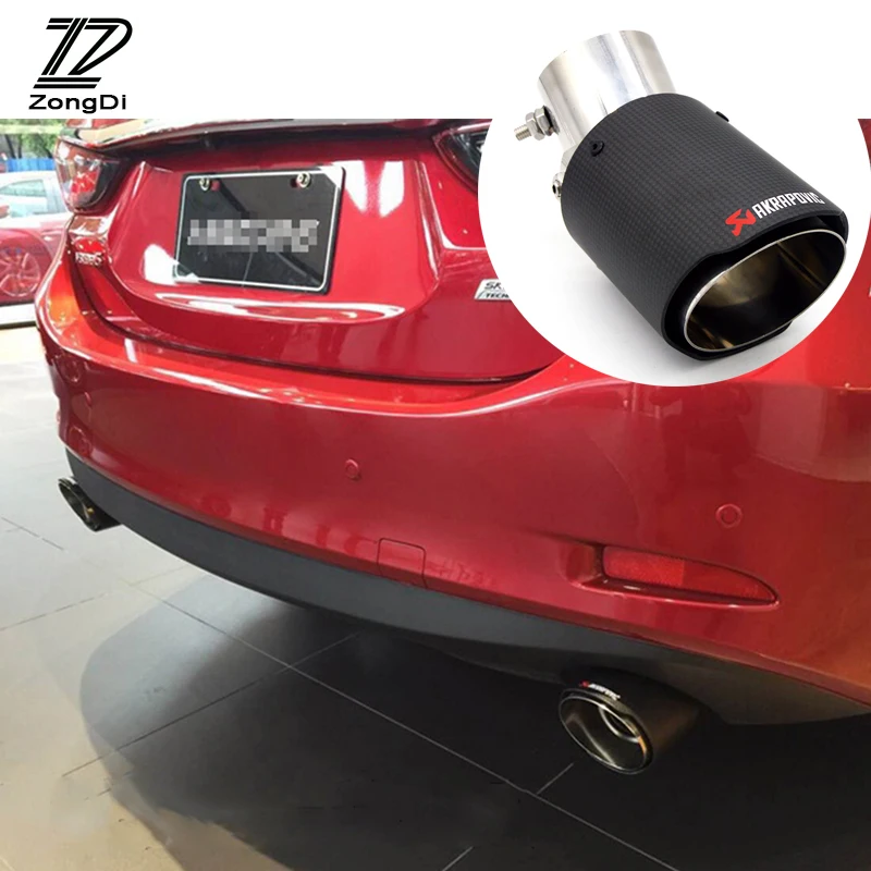 Выхлопные трубы для автомобиля 1 шт. глушитель Akrapovic Buick Fiat Citroen C4 C2 Mitsubishi Mazda 3 6 2