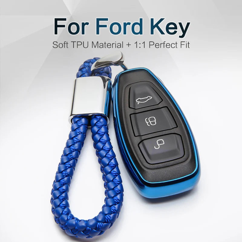 Чехол для автомобильного ключа Ford Fiesta Mk7 Fusion Focus Mk3 Ka Mondeo 3 Mk4 S C Max Ecosport Everest Galaxy TPU