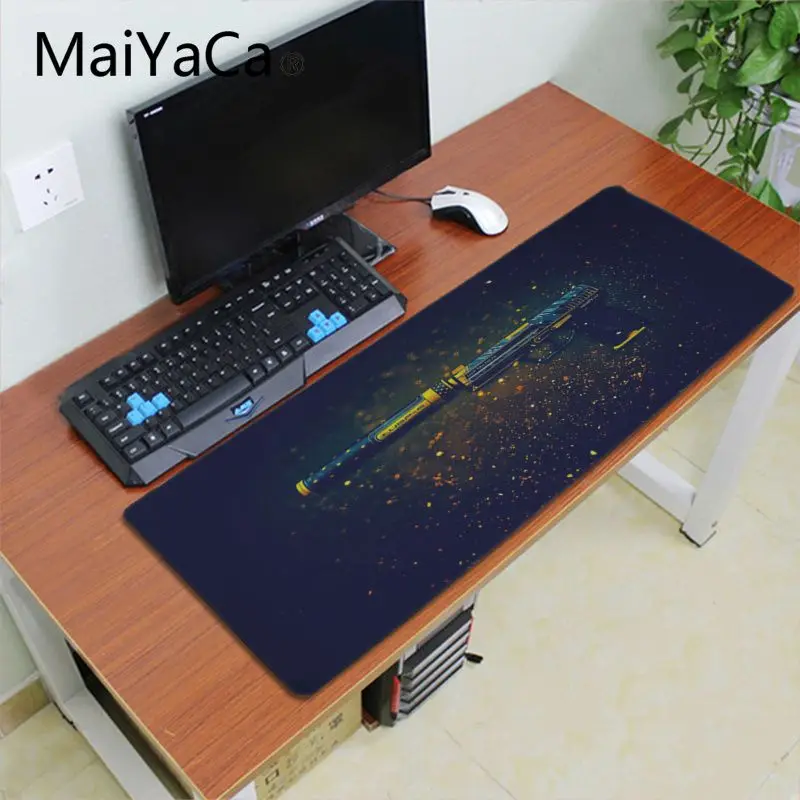 Резиновый коврик для мыши Maiyaca cs go gun прочный игровой xxl скоростной клавиатуры