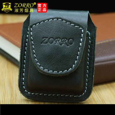 Бренд Zorro чехол для зажигалки из натуральной кожи, портативная коричневая коробка для зажигалок Внутренний размер: 58*38*14 мм - Цвет: Темно-серый