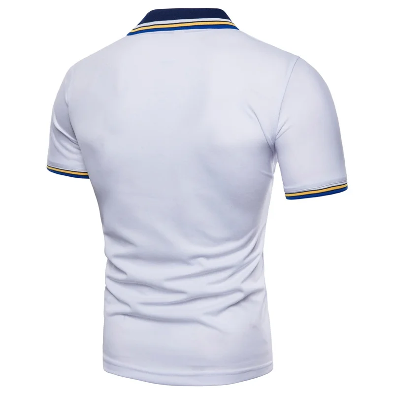 Men Trend POLO Shirt Lapel Summer Short Sleeve Fashion British Style XS S M L XL T021 | Мужская одежда