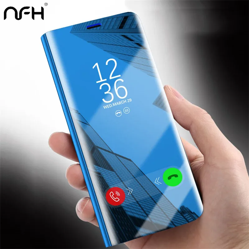 Зеркальный чехол для Huawei P30 Pro P20 Mate 20 Lite Nova 4e 3i кожаный Honor 8X 9 i 10 lite 7A | Мобильные
