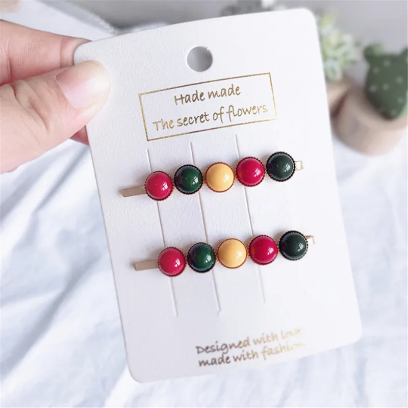 8 парт/Лот Новые модные заколки в стиле ретро с жемчугом для детей девочек Стразы