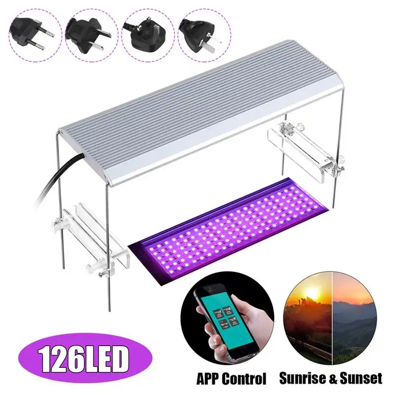 Chihiros 23 Вт 30 см RGB аквариумный светодиодный светильник ing светильник 126led Регулируемая цветная крышка приспособление для 30-45 см рыбы и растительного бака