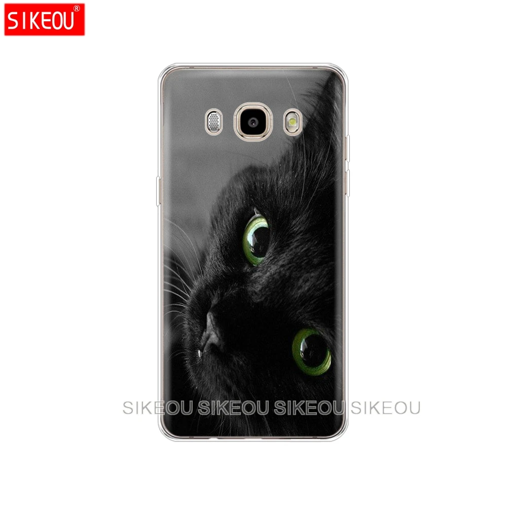 Силиконовый чехол для телефона samsung Galaxy J1 J2 J3 J5 J7 MINI prime Black Cat Eye On - Цвет: 73913