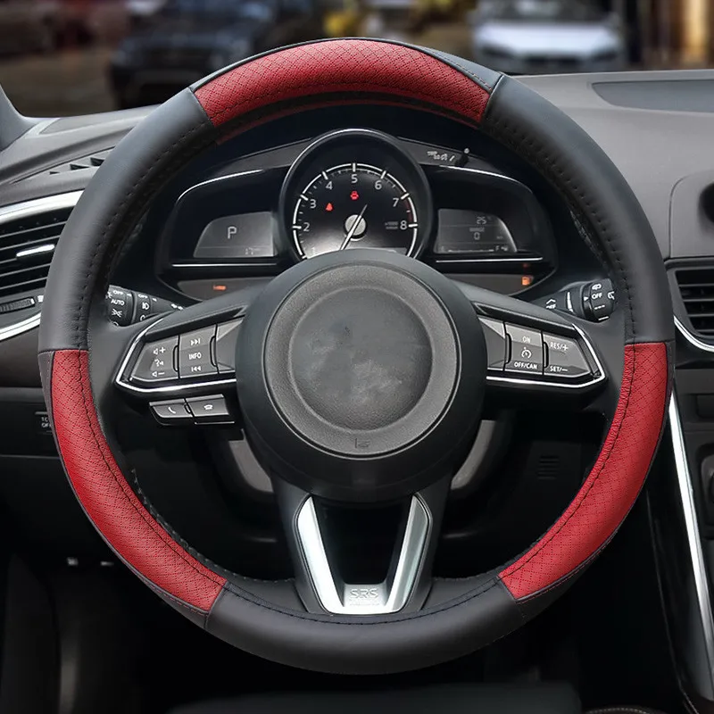 Высококачественный кожаный чехол рулевого колеса автомобиля летние