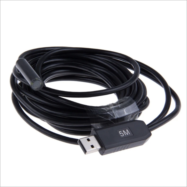 5m USB 4 LED Waterproof Borescope Endoscope Inspection Snake Tube Camera 10mm lens mini computer camera | Безопасность и защита