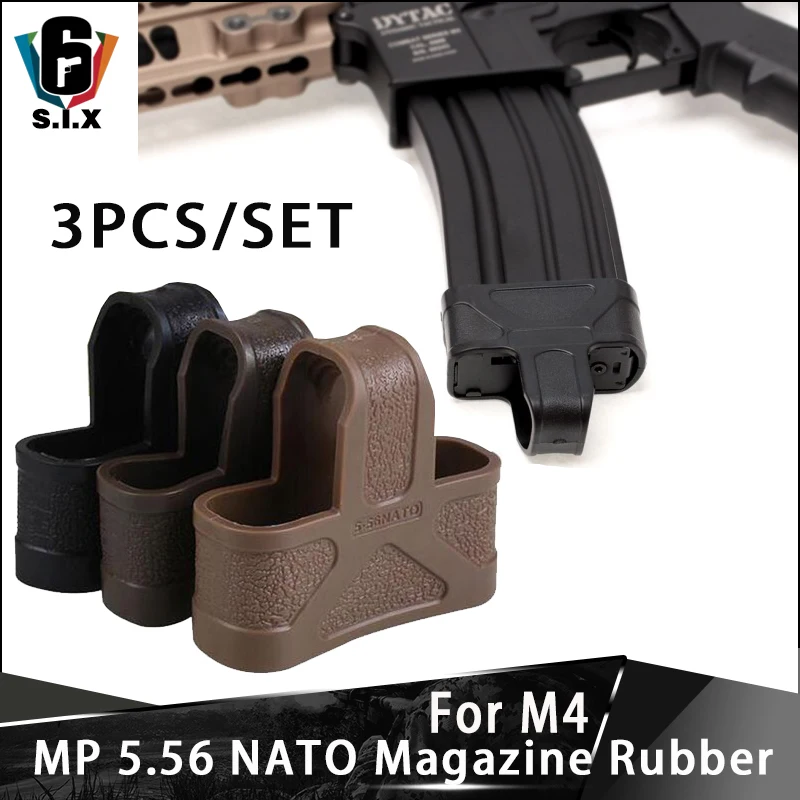 3 шт./компл. MP 5 56 NATO страйкбол журнал кобура резина для M4 аксессуары петли Быстрый