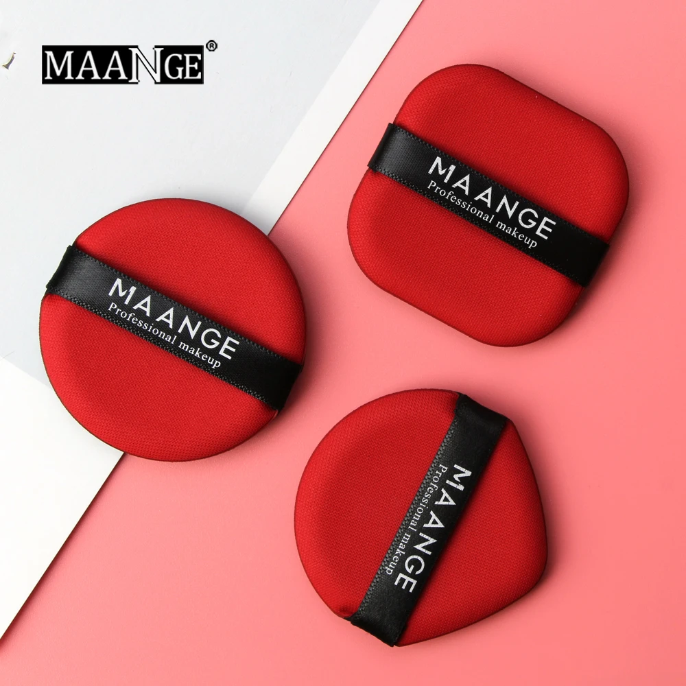 MAANGE 3 шт. кушон для макияжа Набор из красной губки прозрачный гель гладкая Пудра
