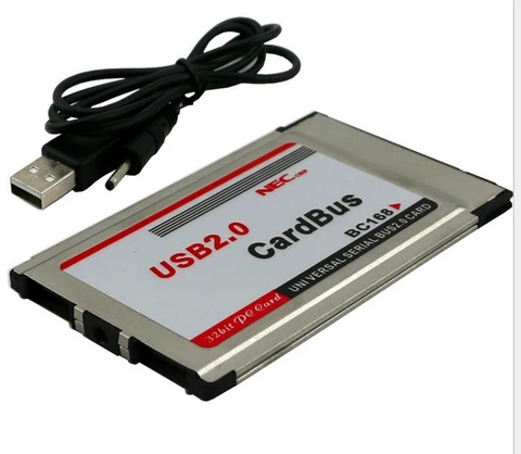 Pcmcia для usb 2 порта usb 2,0 cardbus Бесплатная доставка - изображение