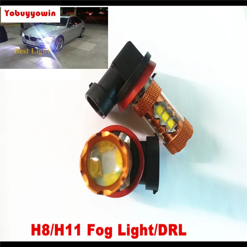 

80w H11 / H8 cree Chips Blanco LED Luz de niebla bombillas del Reino Unido par Spot Drl for Bmw M-tech