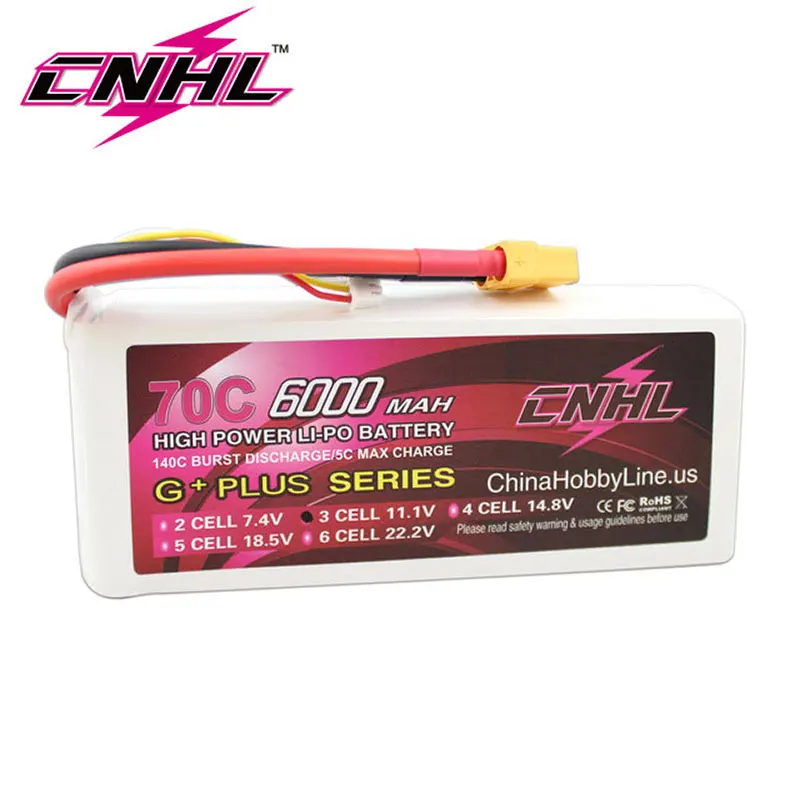 Аккумулятор CNHL G + PLUS 6000 мАч 11 1 В 3S 70C Lipo для самолета вертолета Jet Edf Speedrun с разъемом