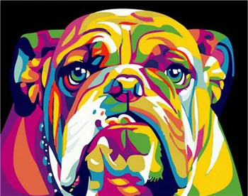 GEX5371 DRAWJOY картина в рамке с животными, сделай сам, картина по номерам, настенное искусство, сделай сам, холст, картина маслом, домашний декор для гостиной, 40*50 см - Цвет: GEX5371