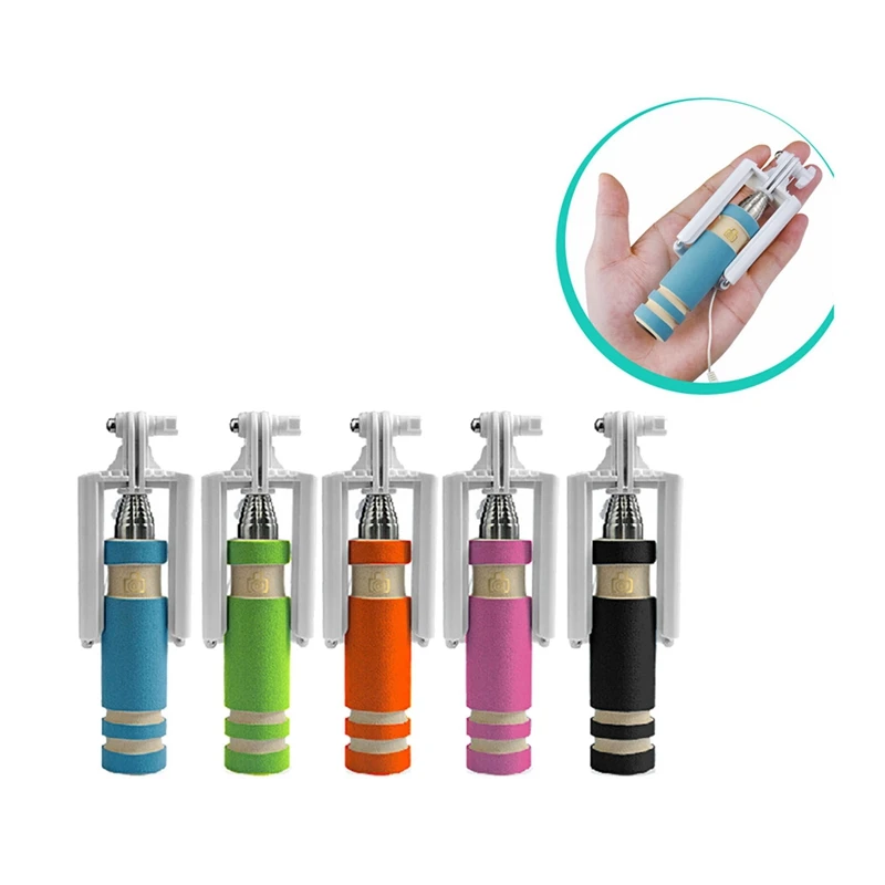 Портативный мини складной мобильный телефон проводной самостоятельно Selfie