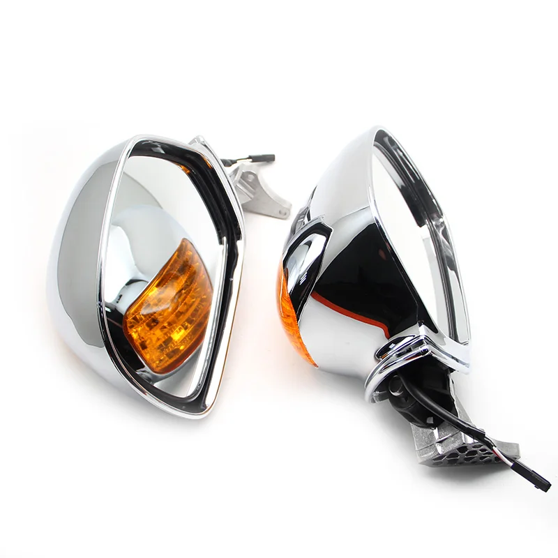 Боковые зеркала мотоцикла оранжевый сигнал для Honda Goldwing GL1800 2001 2010|Боковые и