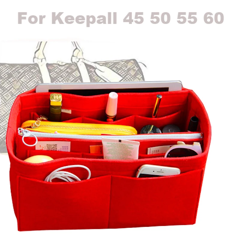 Для [Keepall 45 50 55 60] 3 мм войлочная сумка-Органайзер в сумку-тоут Органайзер вставной подгузник(w/съемный карман на молнии