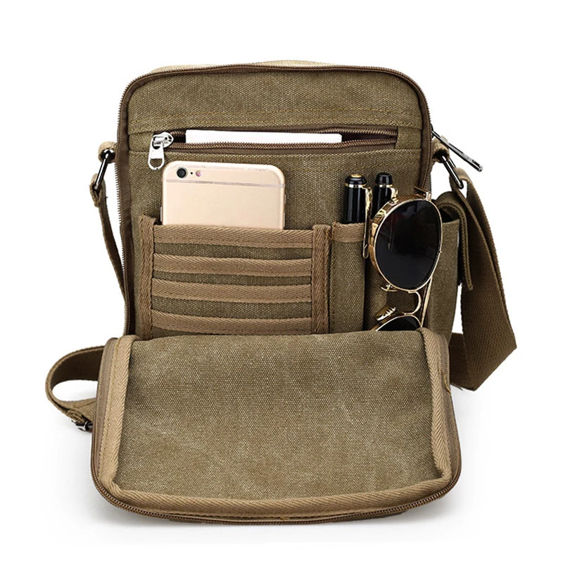 Многофункциональная холщовая сумка-мессенджер SNAP Tour для мужчин маленькая