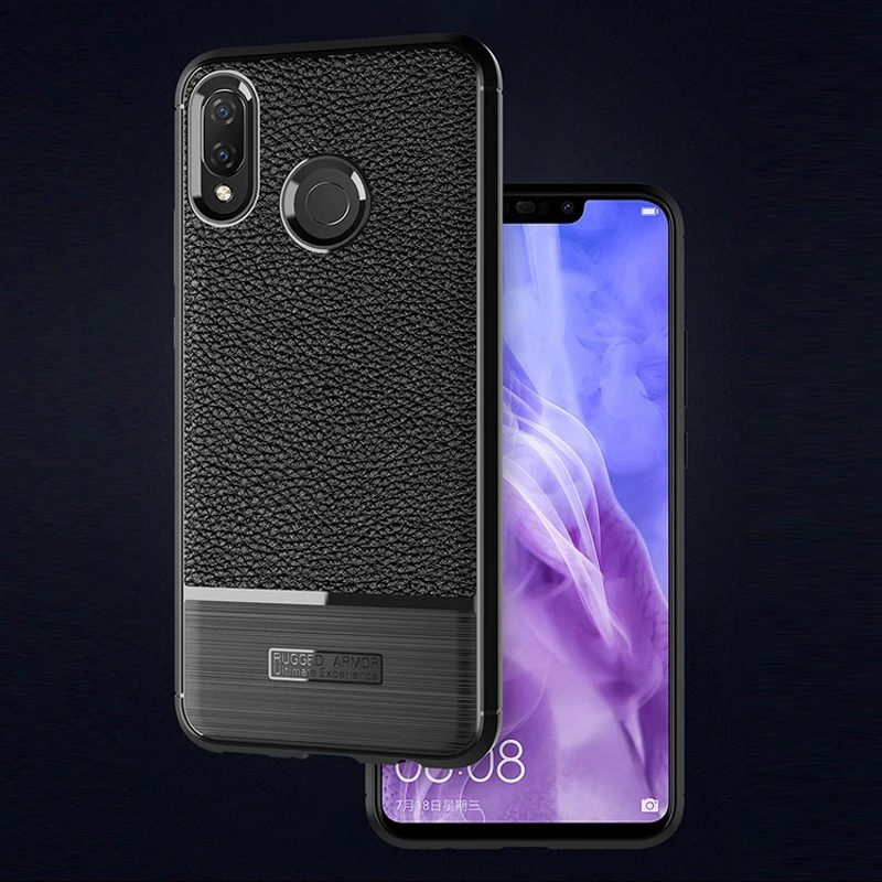 Кожаный чехол для телефона с рисунком личи huawei Nova 3i 3 i Тонкий Силиконовый