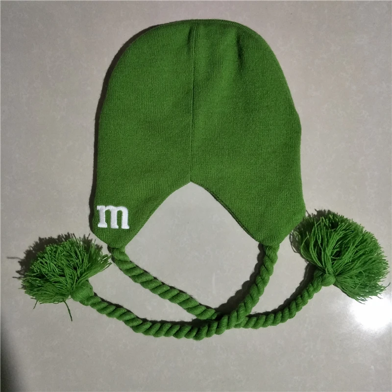 M Green Bean симпатичная мультяшная & s плюшевая шапка с шоколадным персонажем ушами