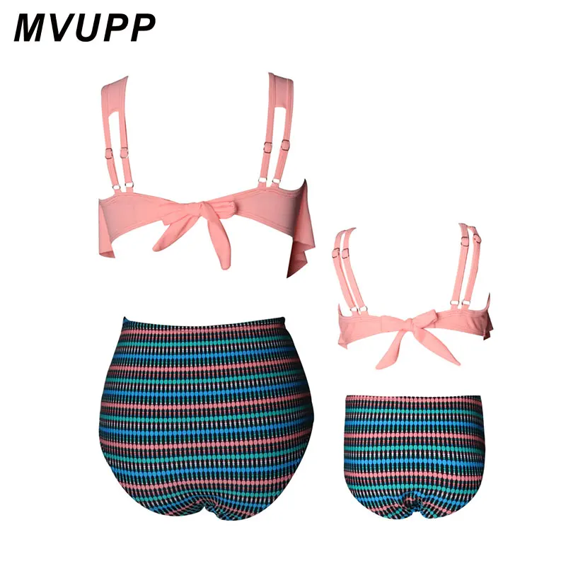 Одежда для мамы и девочки MYUPP купальники ребенка Цельный купальник в горошек