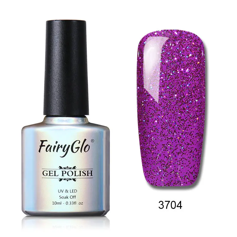 NHJ3704 FairyGlo неоновый цвет лак для ногтей 10 мл Блестящий полуперманентный лак замачиваемый гель Hybird лак голографический Shilak - Цвет: NHJ3704