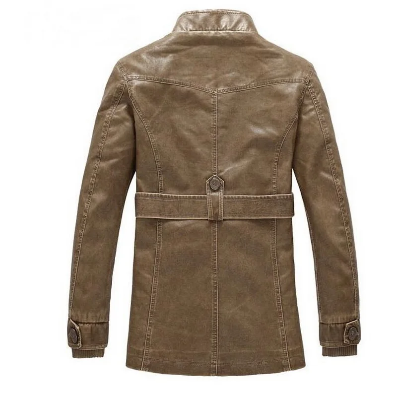 Men's Leather Jacket Jaqueta De Couro Masculina Mens Stand Collar Jackets Coats Brand Motorcycle Men | Мужская одежда