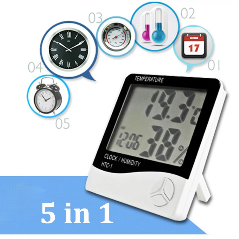 Электронная метеостанция с цифровым ЖК дисплеем измеритель температуры и