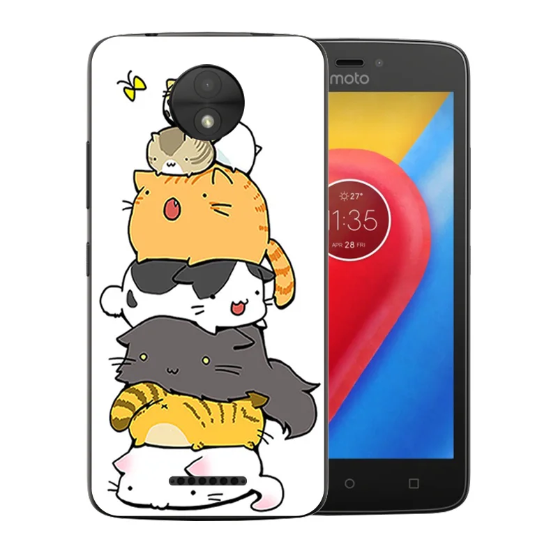 Чехол для телефона 5 0 дюймов Motorola Moto C Capa 2017 силиконовый чехол с рисунком кошки