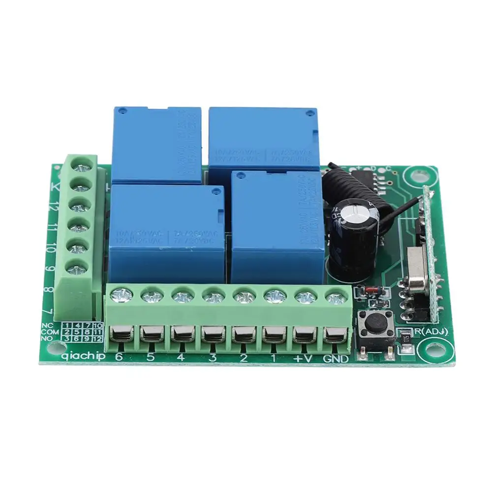 12 В беспроводной пульт дистанционного управления Переключатель 433 МГц 4