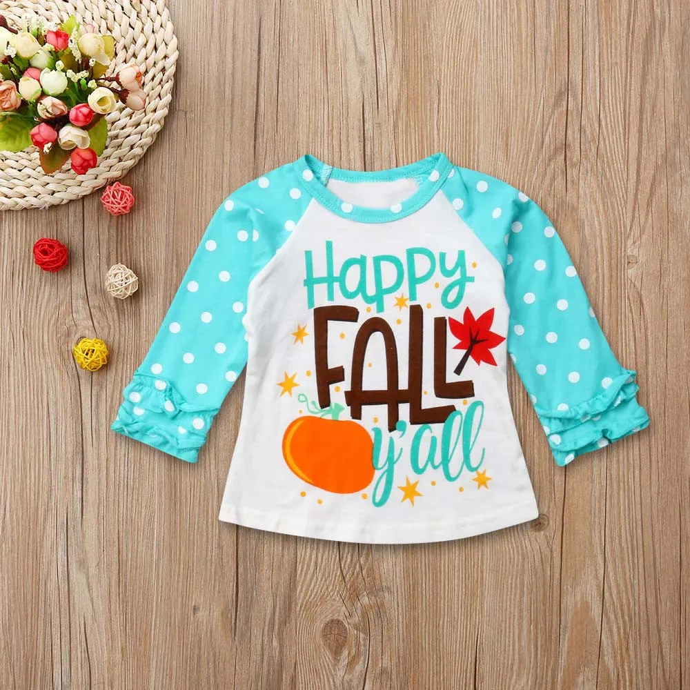 Одежда для маленьких девочек топы с рюшами и буквами мальчиков Турецкая футболка