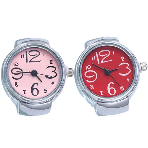 Креативные кварцевые часы для девушек с цифрами украшенные кольцом на палец