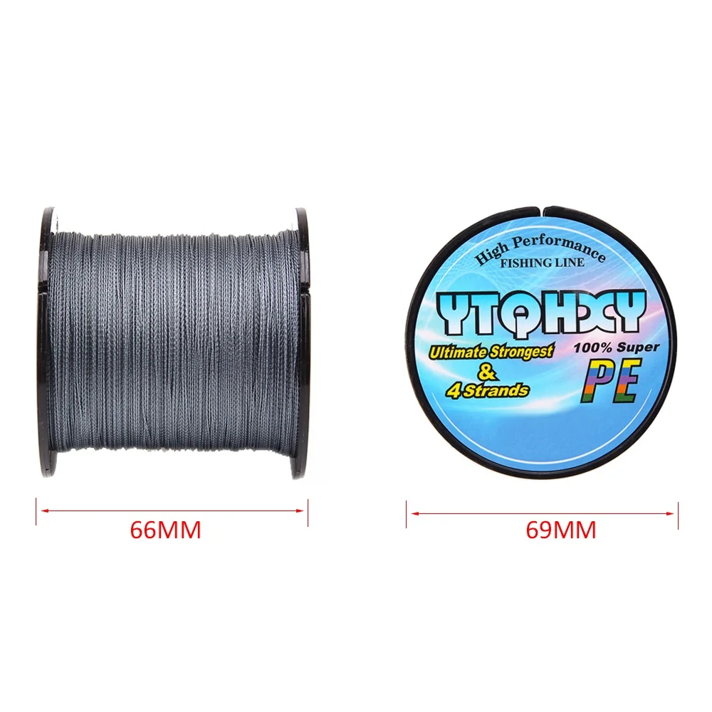 YTQHXY 100 м 4 нити супер крепкая ПЭ плетеная леска 10LB 80LB Япония Multifilament 100% PE Карп