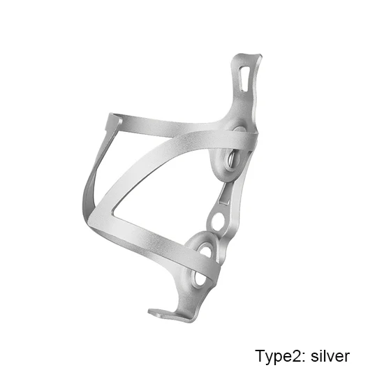 Type2 silver Велосипедный держатель для бутылки воды из алюминиевого сплава, регулируемая Сверхлегкая Подставка для бутылки на велосипед для горного велосипеда, аксессуары - Цвет: Type2 silver