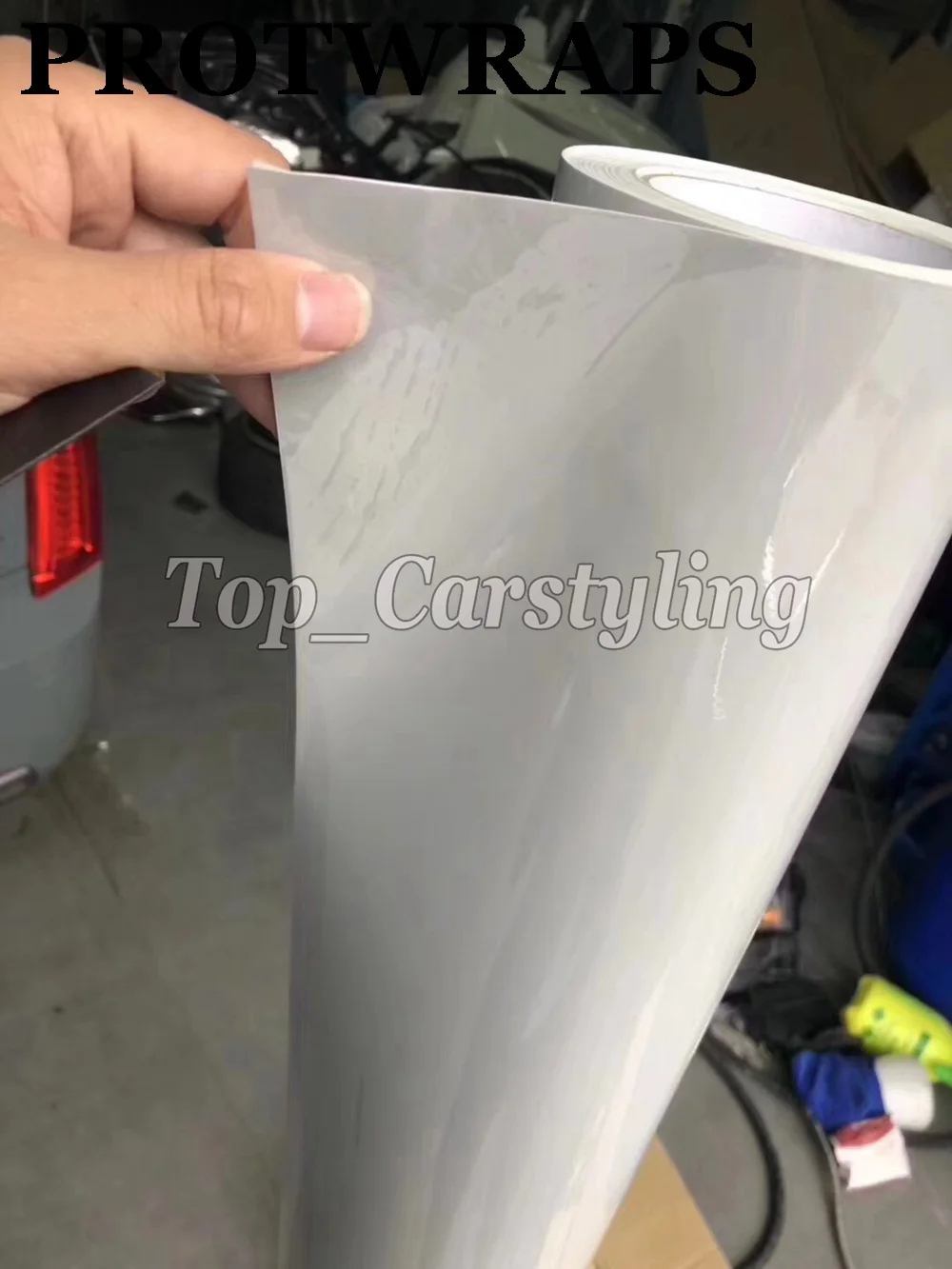 Виниловая пленка Storm серая блестящая покрытие для автомобиля PROT Wrap S низкий клей 3