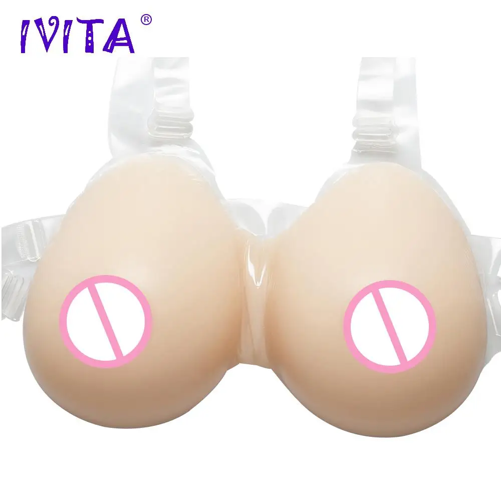 IVITA 2400 г Горячие искусственные силиконовые формы груди с плечевыми лямками