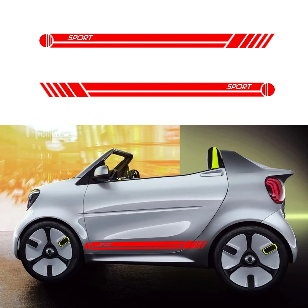 Наклейки с боковыми полосками наклейки для Smart Forease Fortwo Forfour Fourjoy Forspeed боковой