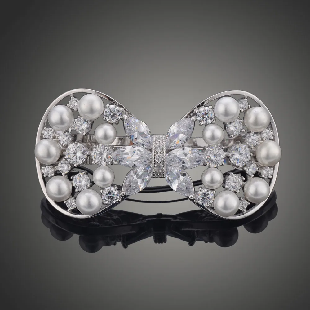 De pelo adornos Clip de la joyeria nupcial CZ horquilla del boda аксессуары Bijoux Cheveux Mariage F00056|Украшения для