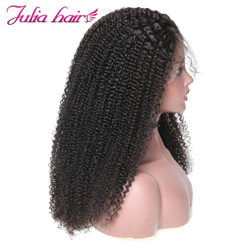 Ali Julia Hair13* 6 кружевные передние парики бразильские Remy человеческие волосы афро кудрявые парики для женщин 150% плотность парик