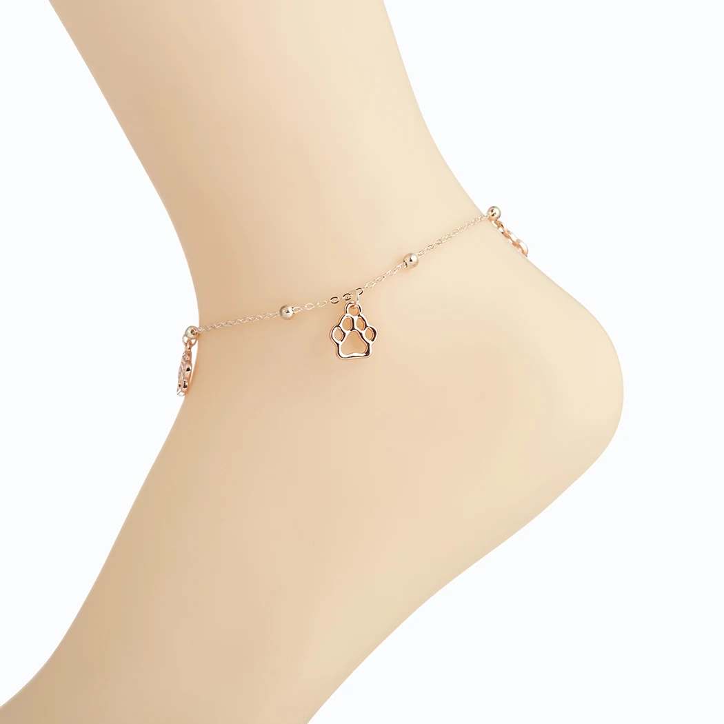 Todorova Animal Pet Paw Print ножной браслет с цепочкой для ног летний Подвеска щиколотки Tassel