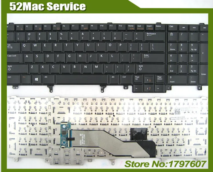 2FD2H для Dell Latitude E5520 E5530 Precision M4600 M4700 M6600 M6700 02fd2h US keyboard Совершенно новая|us keyboard|brand