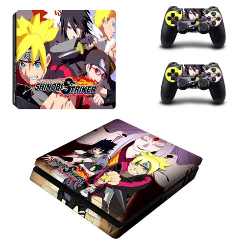 Аним Наруто и боруто PS4 тонкий стикер кожи для sony playstation 4 консоли и 2 контроллеров PS4 Slim Skins Наклейка виниловая - Цвет: YSP4S-1572