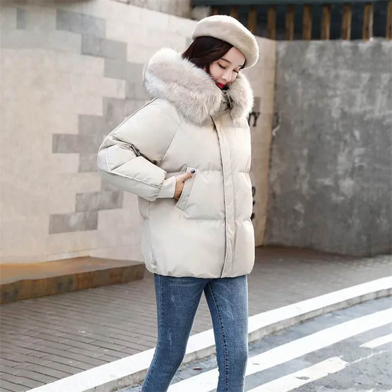 2019 новая короткая зимняя куртка Топы женская утепленная теплая верхняя одежда